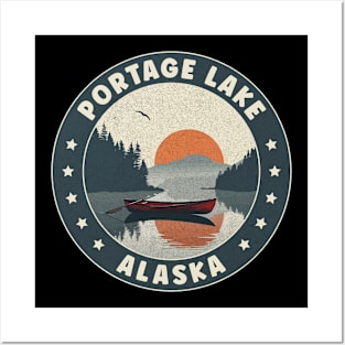 Portage Lake Alaska Sunset Posters and Art